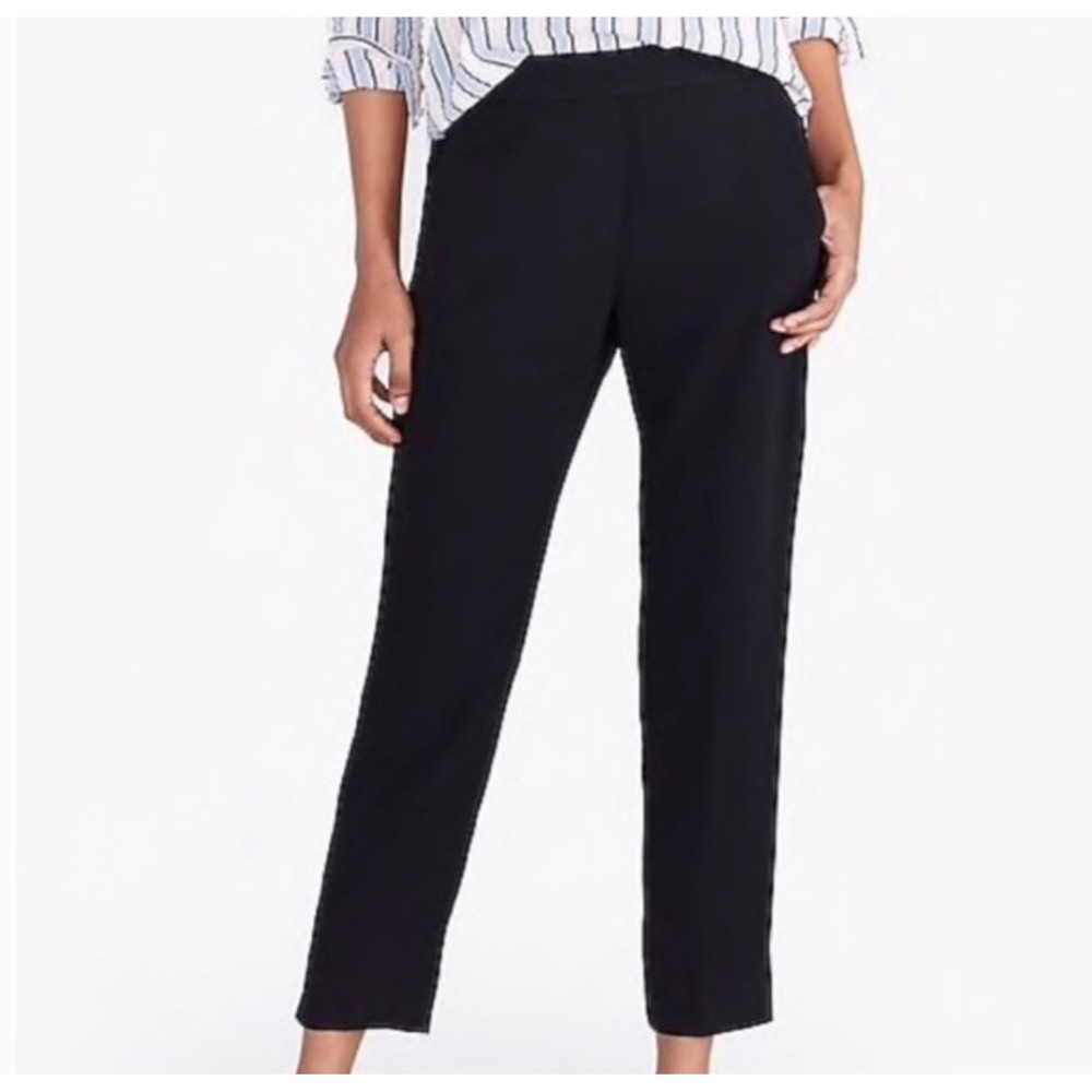 J.Crew Jamie Pant 12 Black Pull On Tapered Ankle Trouser J6594‎ Crop Elastic